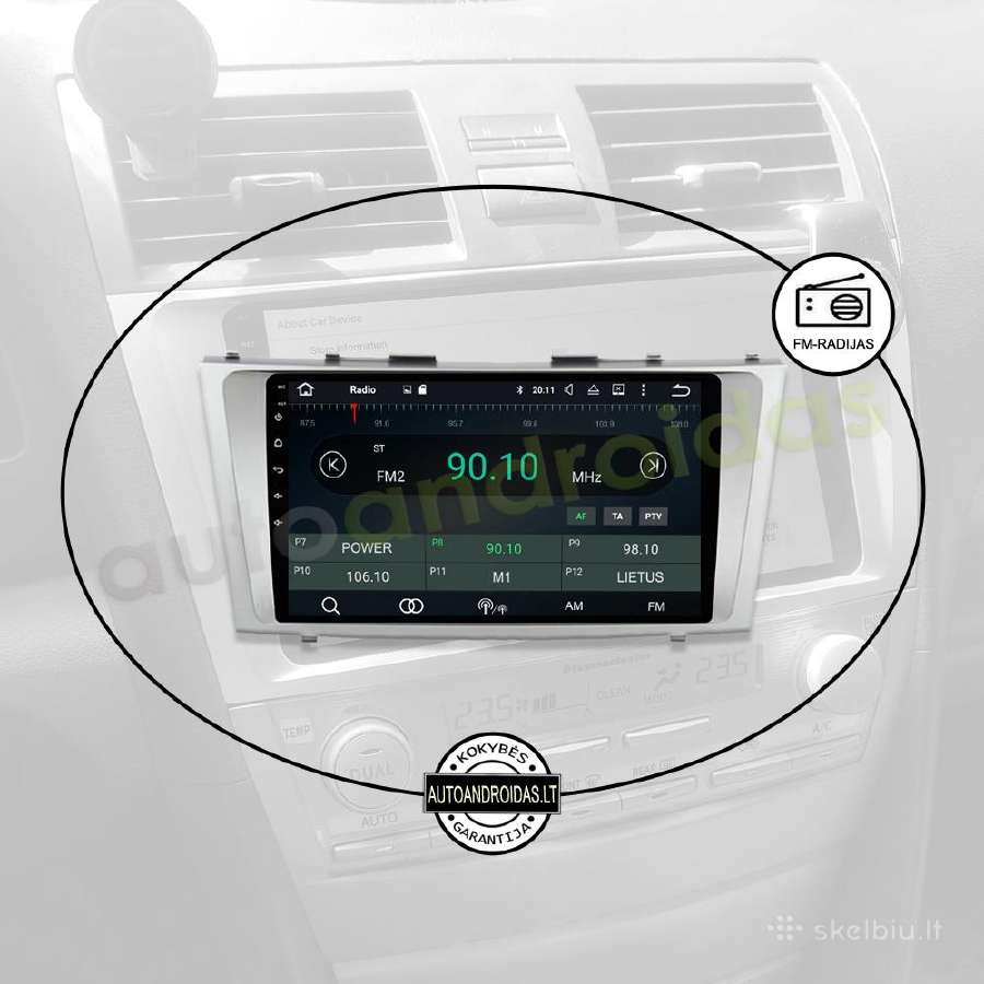 Toyota Camry 2006-11 Android multimedija WiFi/GPS - nuotraukos Nr. 4