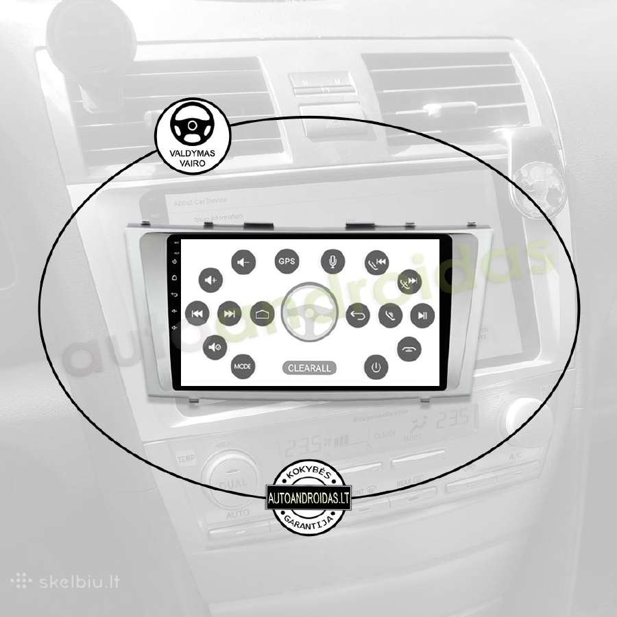 Toyota Camry 2006-11 Android multimedija WiFi/GPS - nuotraukos Nr. 12