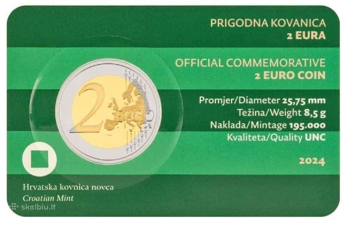 Kroatija 2024 Varazdin Bu arba Unc moneta - nuotraukos Nr. 2