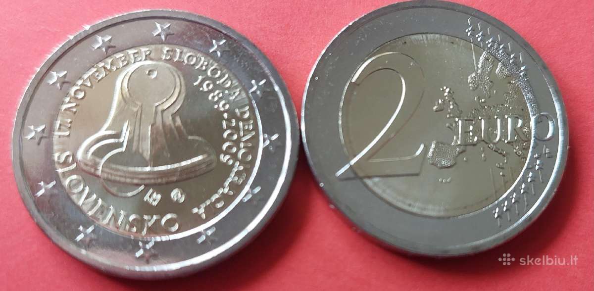 Slovakija 2009 2 € Aksominė revoliucija Unc
