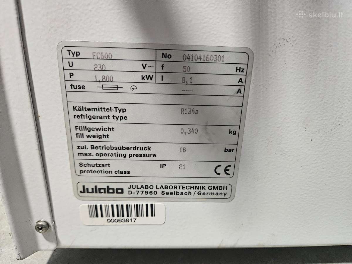 Julabo Fc 600 Recirkuliacinis aušintuvas - nuotraukos Nr. 12