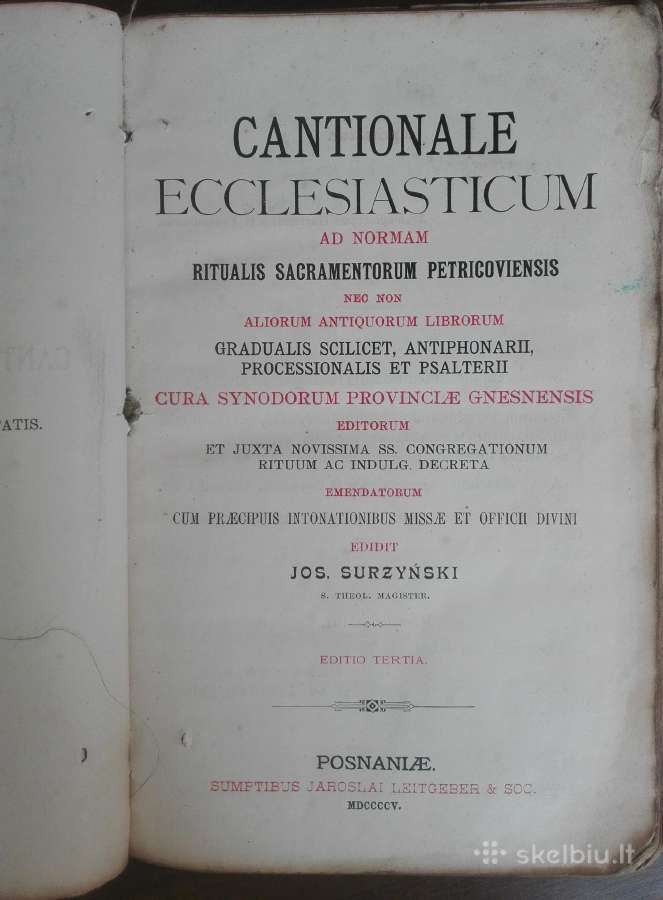 1805. Cantionale Ecclesiasticum Ad Normam Ritualis - nuotraukos Nr. 3
