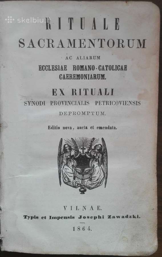 1807. Rituale Sacramentorum Ac Aliarum Ecclesia Ro - nuotraukos Nr. 2