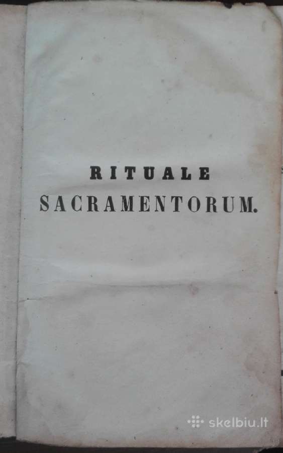 1807. Rituale Sacramentorum Ac Aliarum Ecclesia Ro - nuotraukos Nr. 3