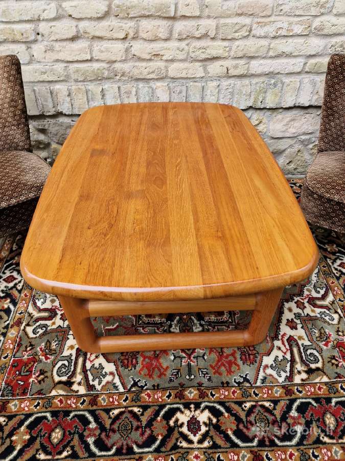 Vintažinis mid century tikmedžio masyvo staliukas - nuotraukos Nr. 4
