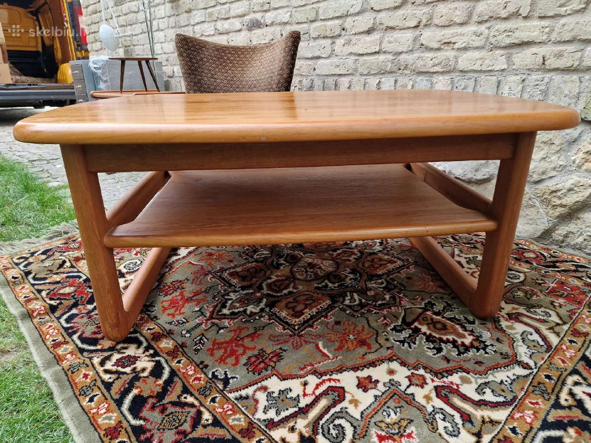Vintažinis mid century tikmedžio masyvo staliukas - nuotraukos Nr. 5