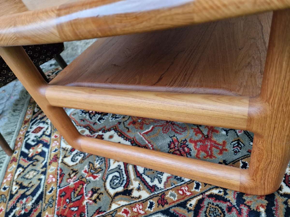 Vintažinis mid century tikmedžio masyvo staliukas - nuotraukos Nr. 11