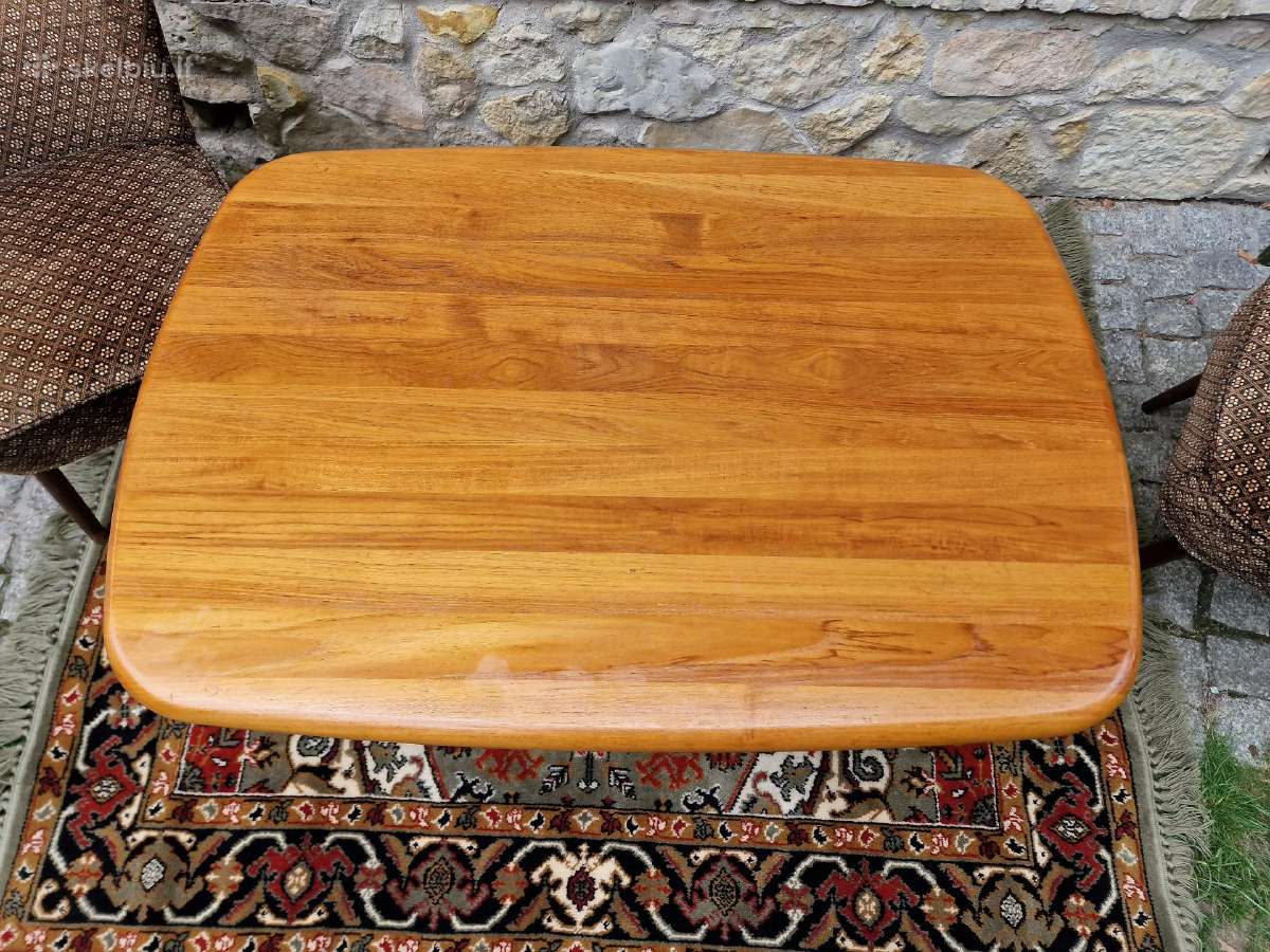 Vintažinis mid century tikmedžio masyvo staliukas - nuotraukos Nr. 16