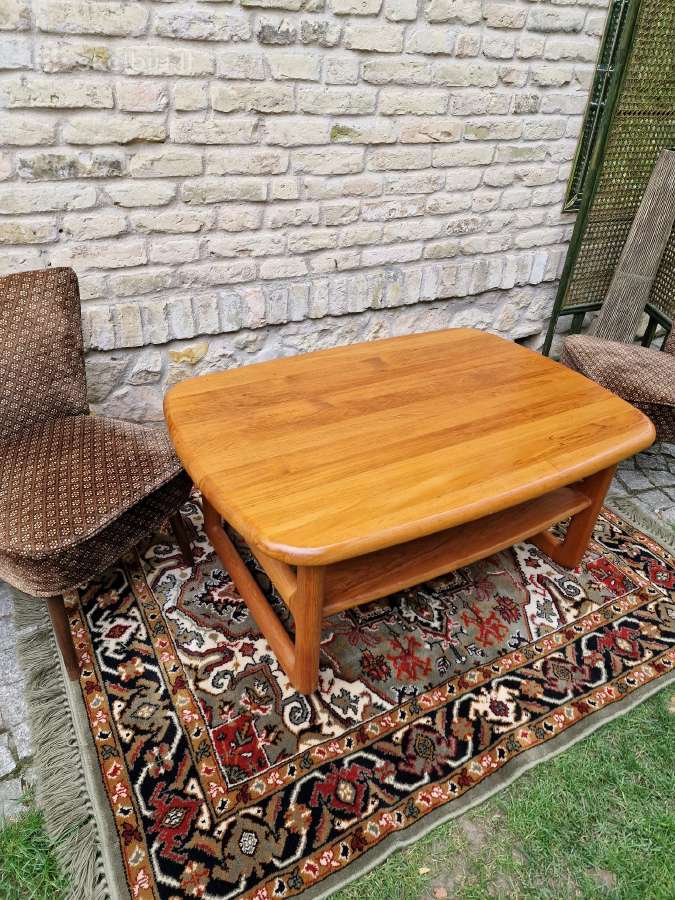 Vintažinis mid century tikmedžio masyvo staliukas - nuotraukos Nr. 19
