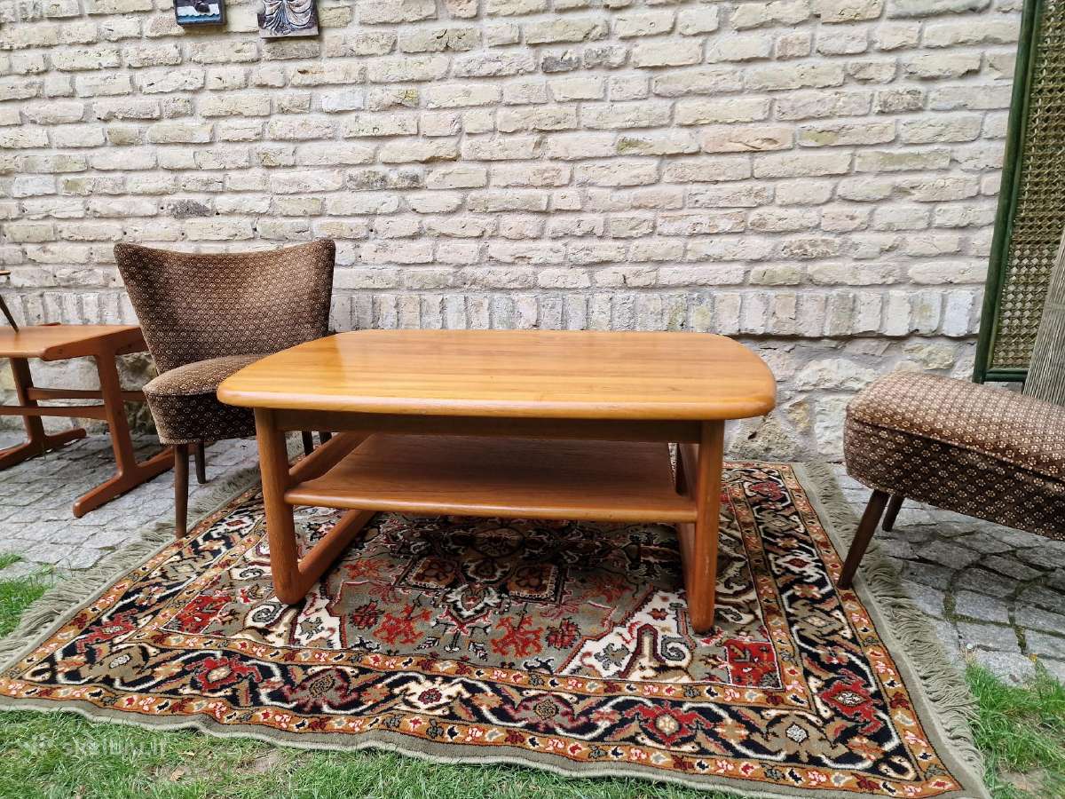 Vintažinis mid century tikmedžio masyvo staliukas - nuotraukos Nr. 21