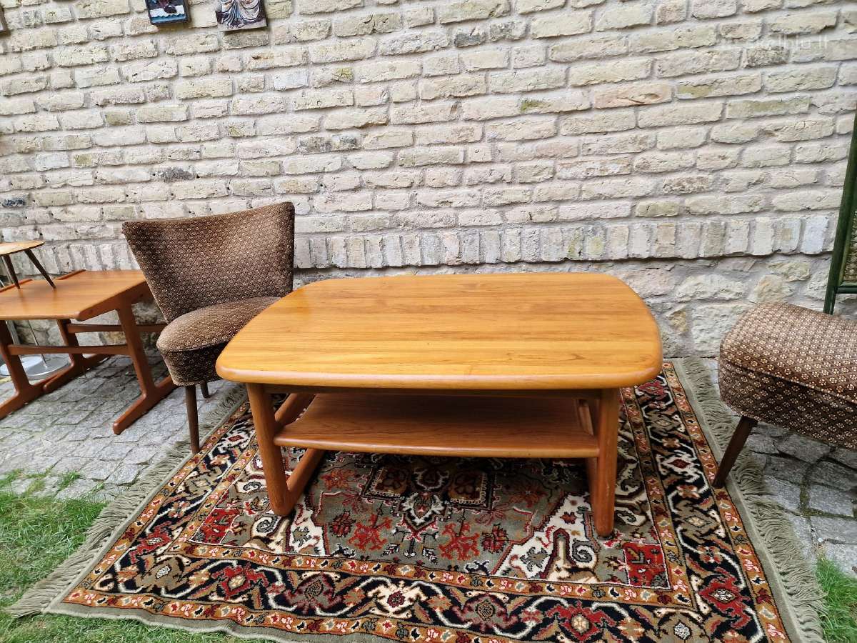 Vintažinis mid century tikmedžio masyvo staliukas - nuotraukos Nr. 22