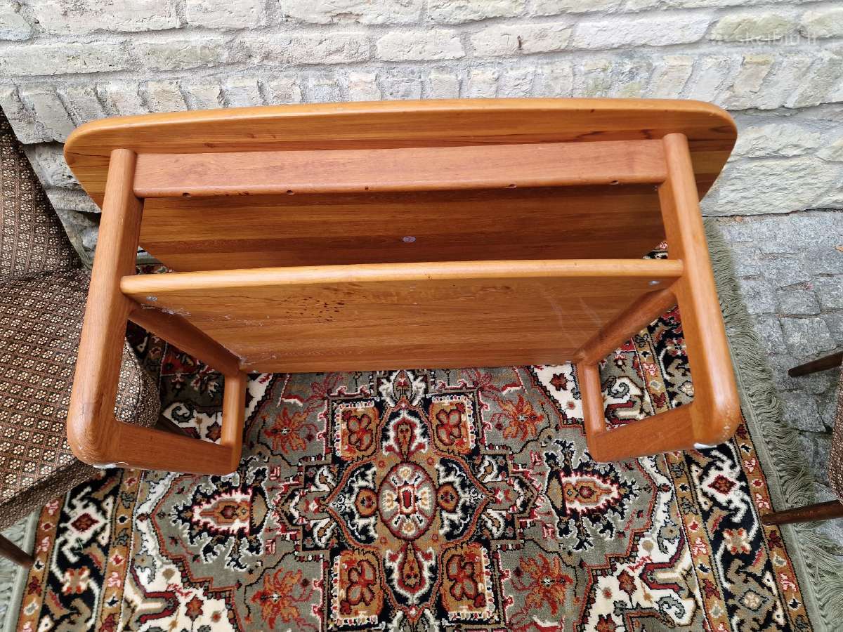 Vintažinis mid century tikmedžio masyvo staliukas - nuotraukos Nr. 23