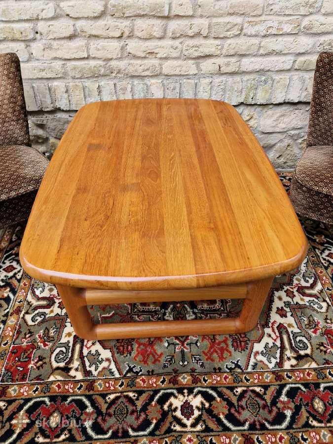 Vintažinis mid century tikmedžio masyvo staliukas - nuotraukos Nr. 27