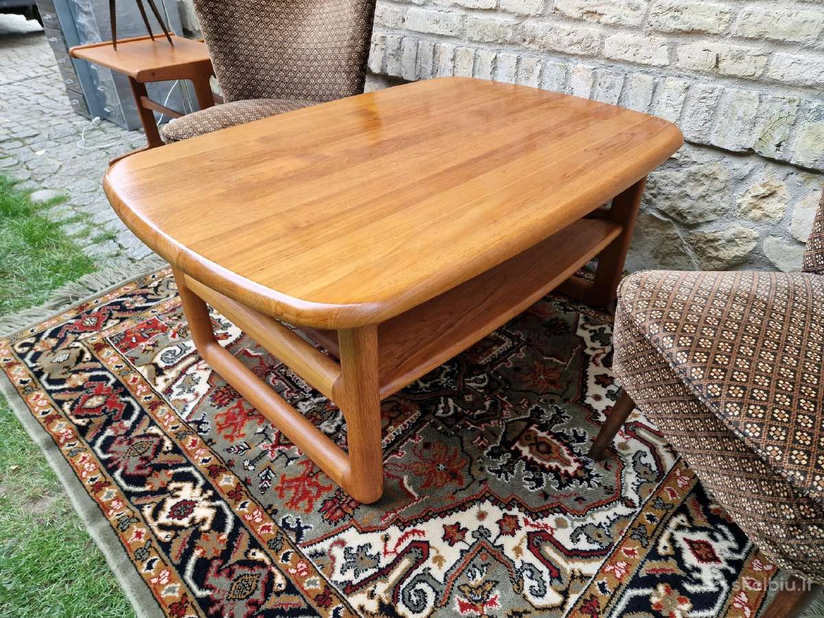 Vintažinis mid century tikmedžio masyvo staliukas - nuotraukos Nr. 31
