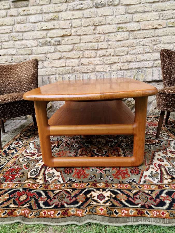 Vintažinis mid century tikmedžio masyvo staliukas - nuotraukos Nr. 32