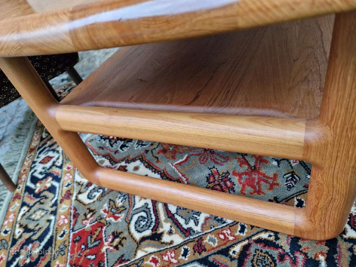 Vintažinis mid century tikmedžio masyvo staliukas - nuotraukos Nr. 34