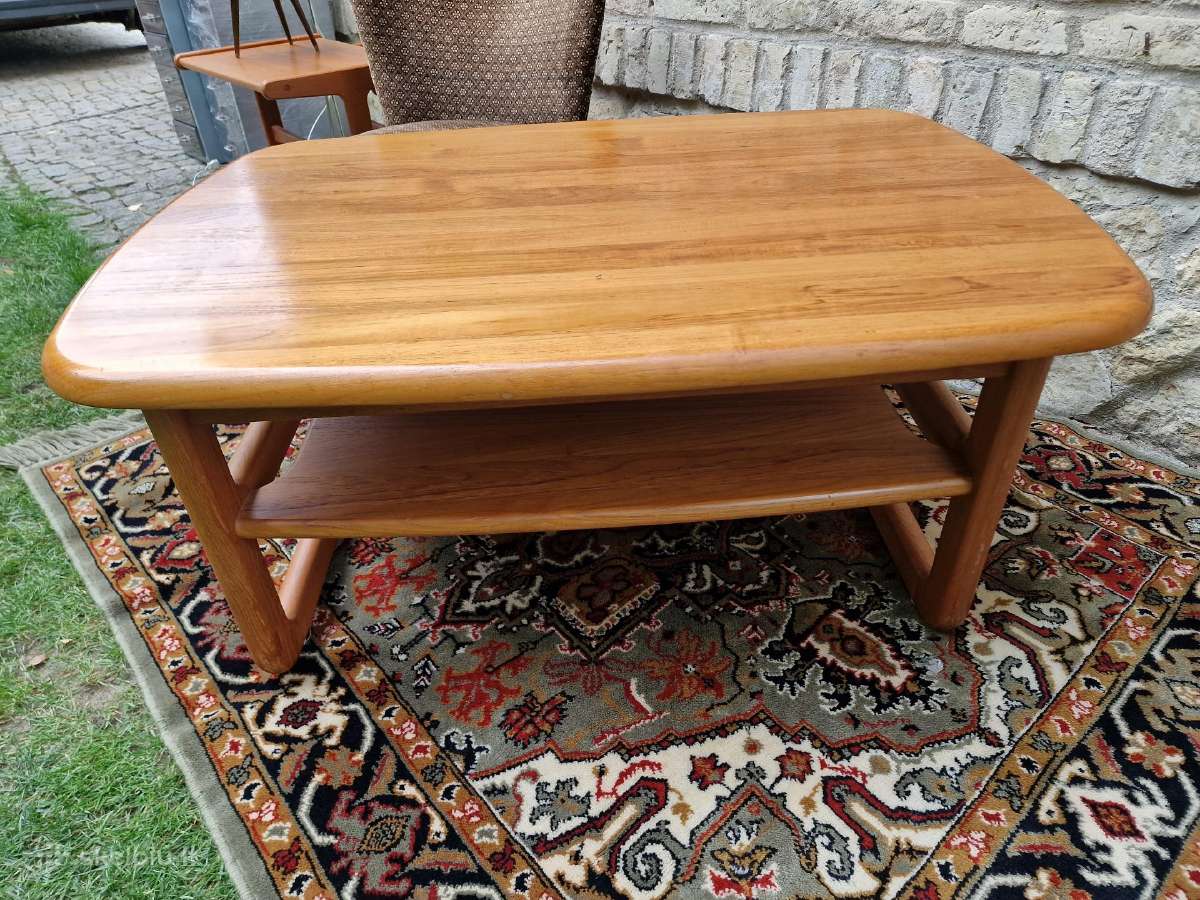 Vintažinis mid century tikmedžio masyvo staliukas - nuotraukos Nr. 36