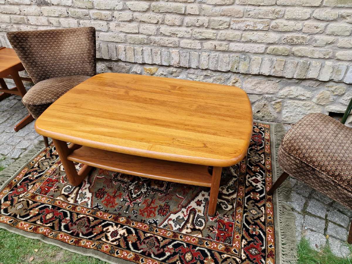 Vintažinis mid century tikmedžio masyvo staliukas - nuotraukos Nr. 37