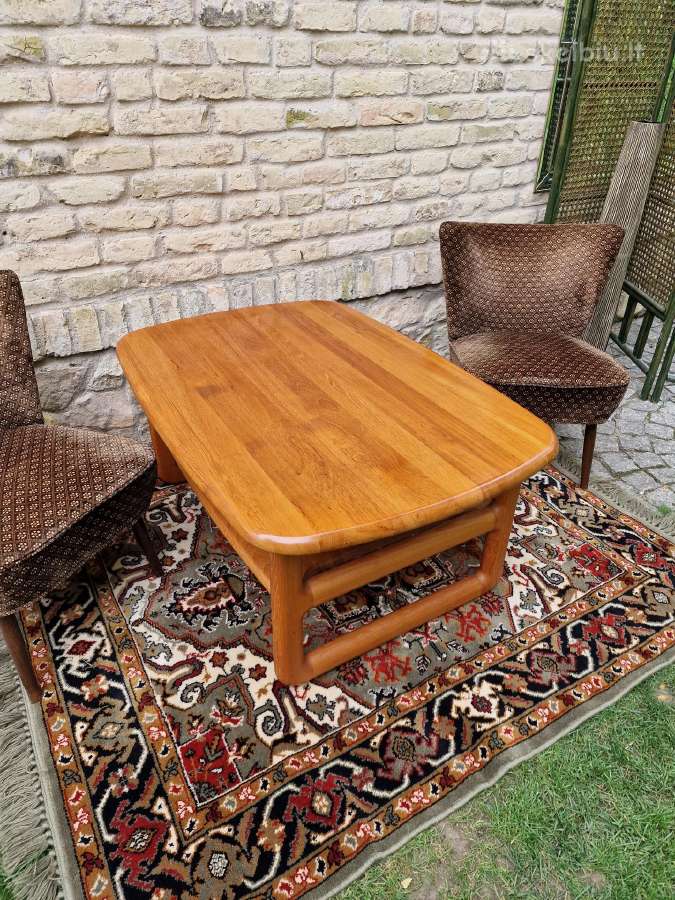 Vintažinis mid century tikmedžio masyvo staliukas - nuotraukos Nr. 38