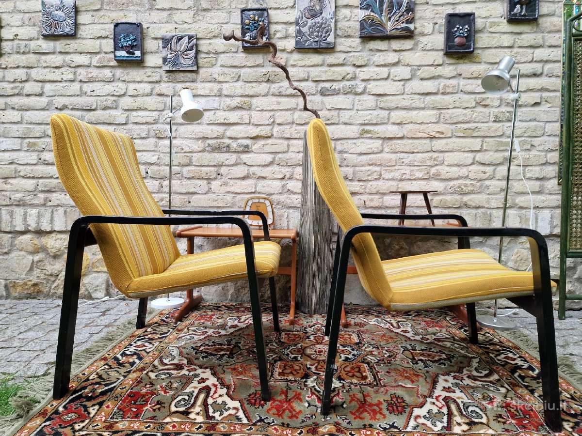 Vintažinis mid century autoriniai foteliai - nuotraukos Nr. 9