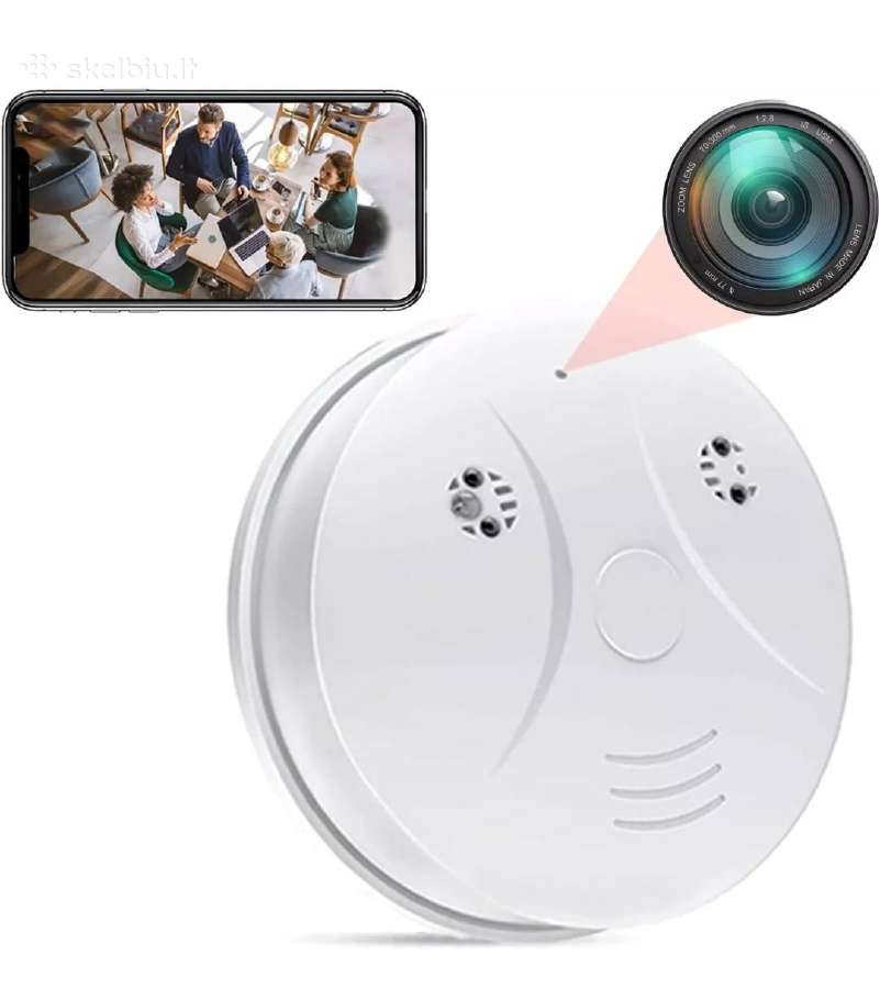 Dūmų detektorius - slapta WiFi kamera