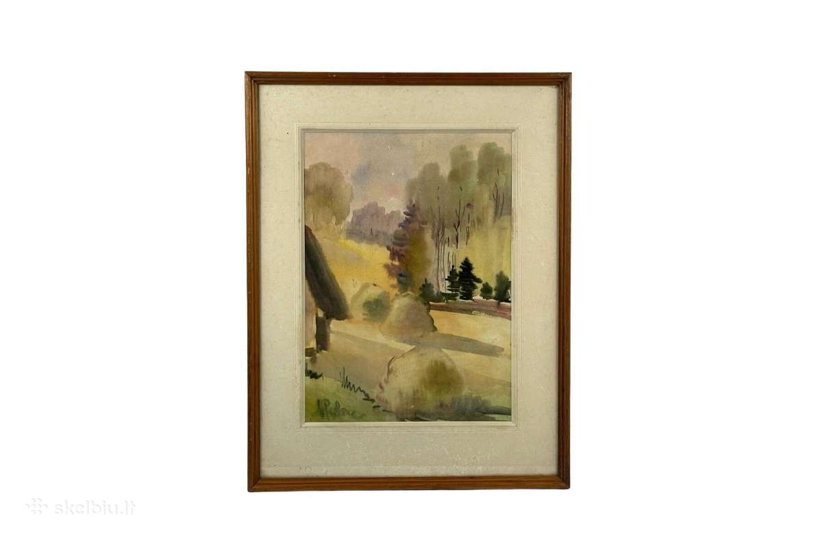 Paveikslas akvarėlė popierius 53.2x68.6 см