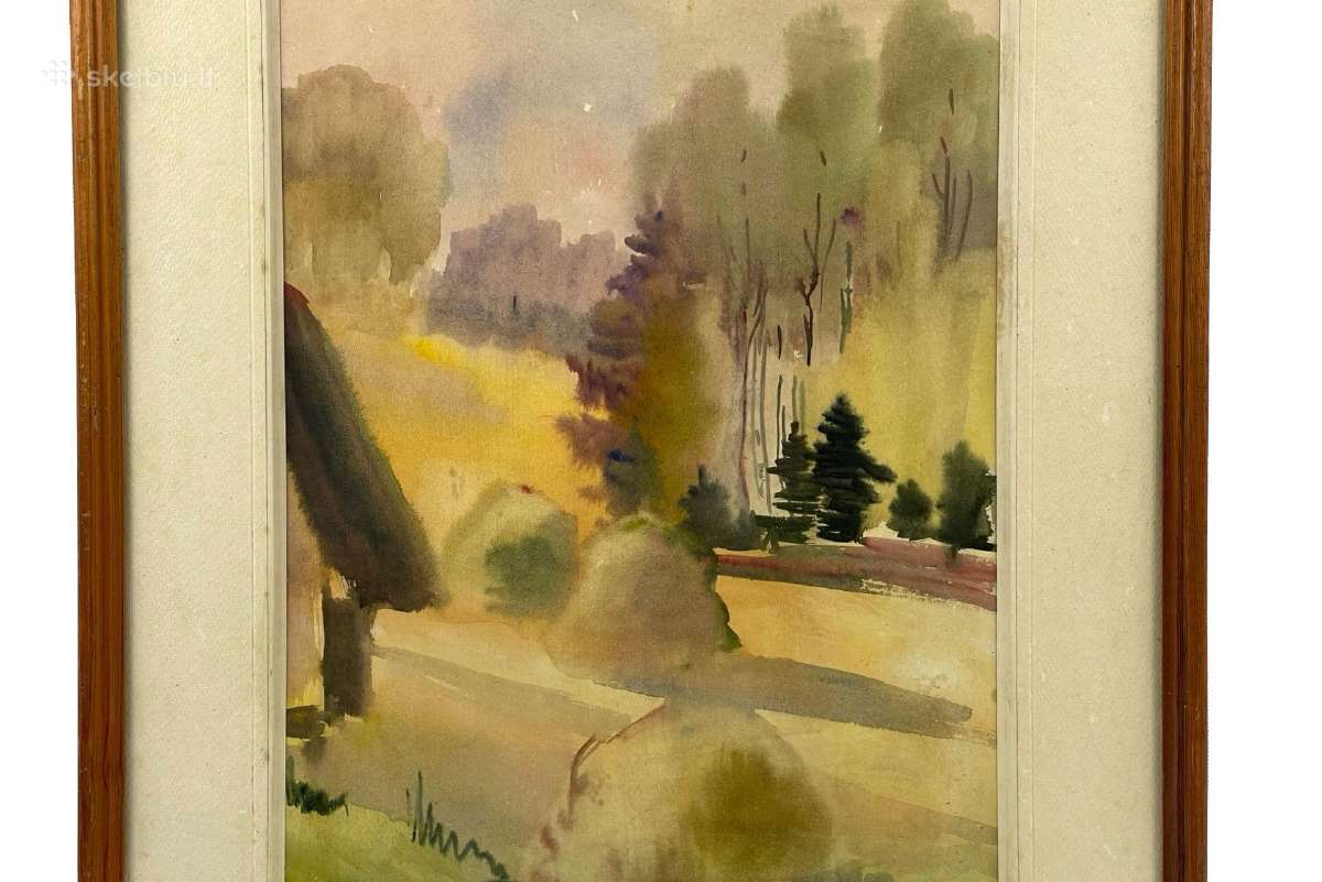 Paveikslas akvarėlė popierius 53.2x68.6 см - nuotraukos Nr. 2