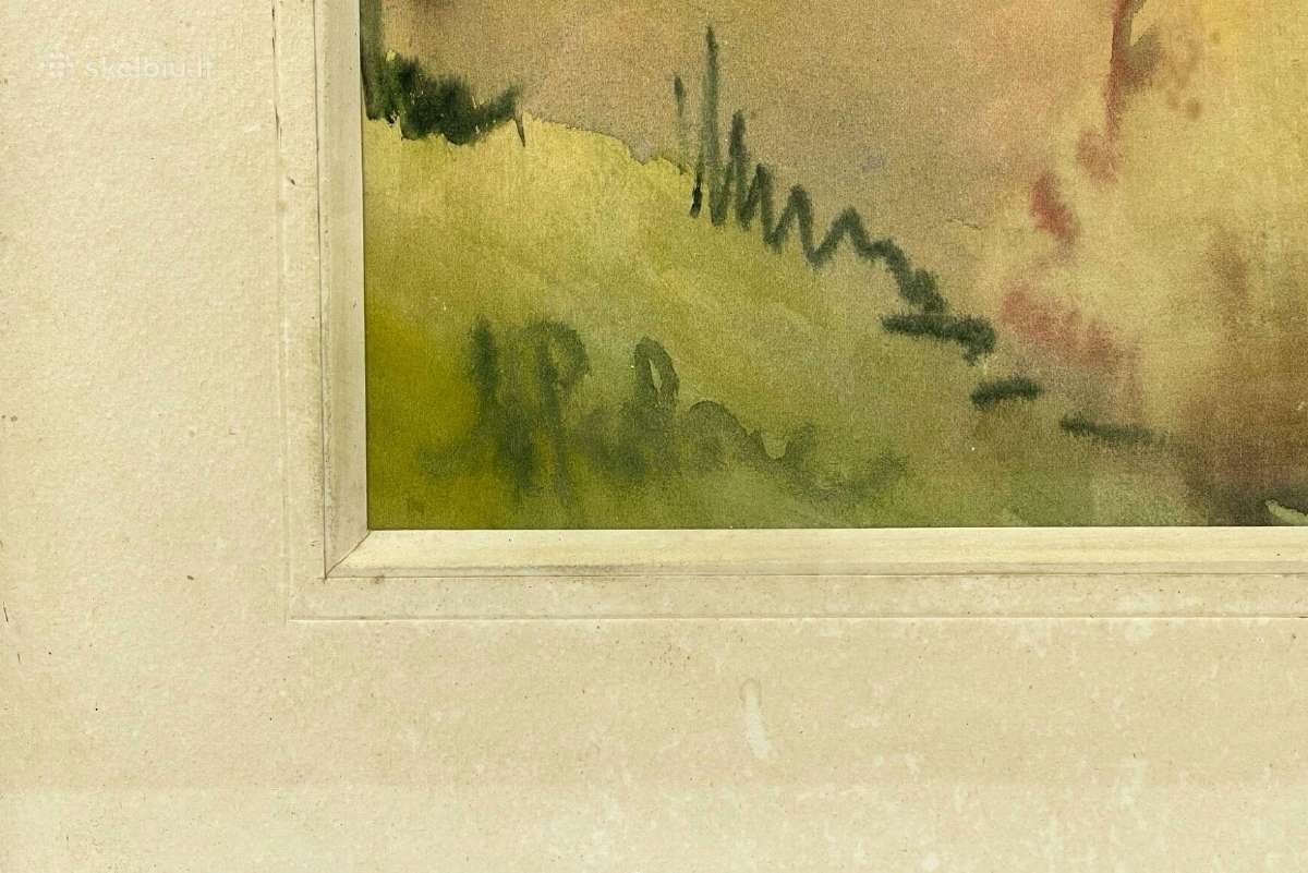 Paveikslas akvarėlė popierius 53.2x68.6 см - nuotraukos Nr. 3
