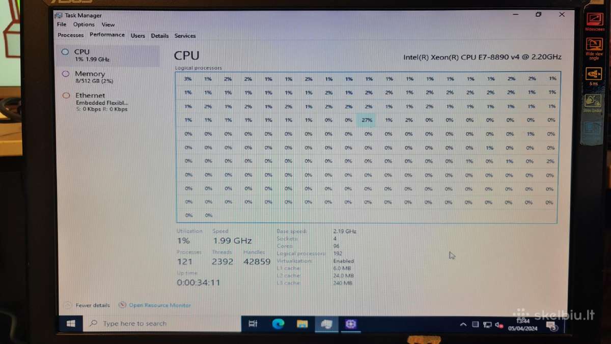 Hp Dl580 G9 4x E7-8890 V4 10x Sff Ddr3 arba Ddr4 - nuotraukos Nr. 17