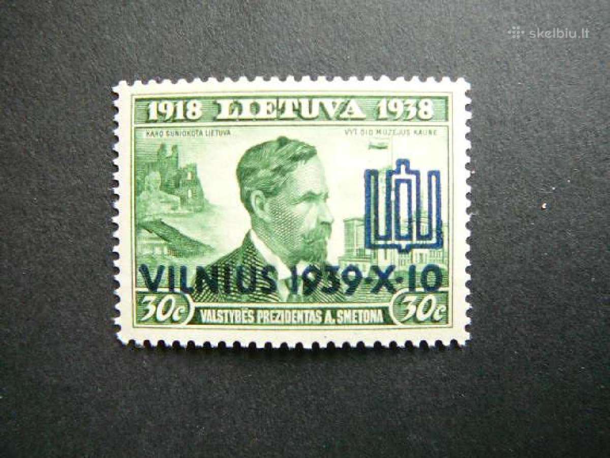Lietuva 1939 Vilnius Mnh lit434sm