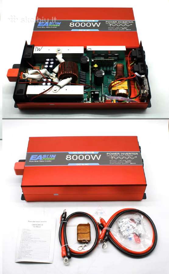 Įtampos keitiklis– inverteris 12-220v 8000w pultel - nuotraukos Nr. 2