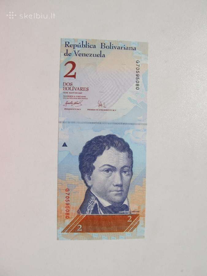 2 bolivarai , Venesuela , 2007 unc