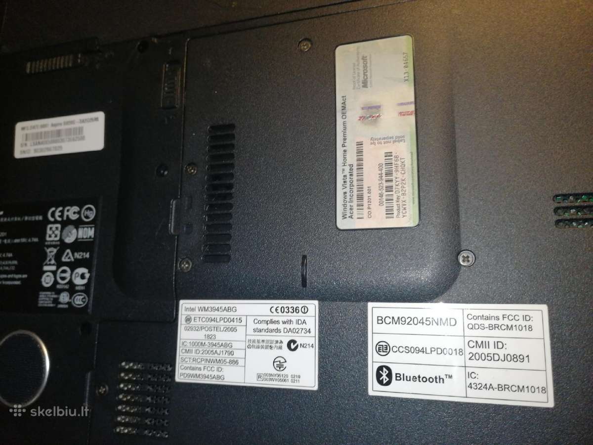 Parduodu Acer Aspire 5920 Atnaujinta - nuotraukos Nr. 9