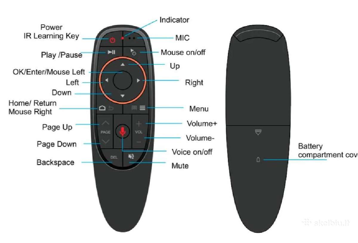 Mini klaviatūra ir Air Mouse G10s pultas - nuotraukos Nr. 6