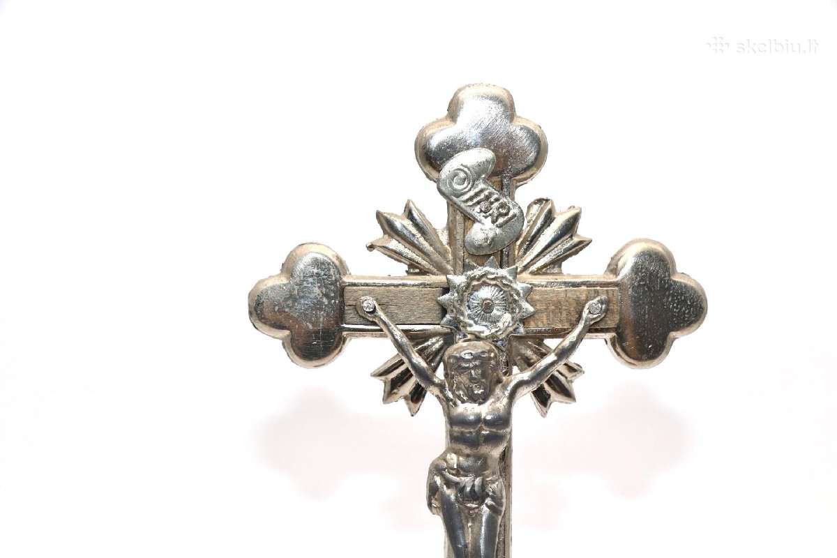 Kryžius Kristaus nukryžiavimas metalas - nuotraukos Nr. 3