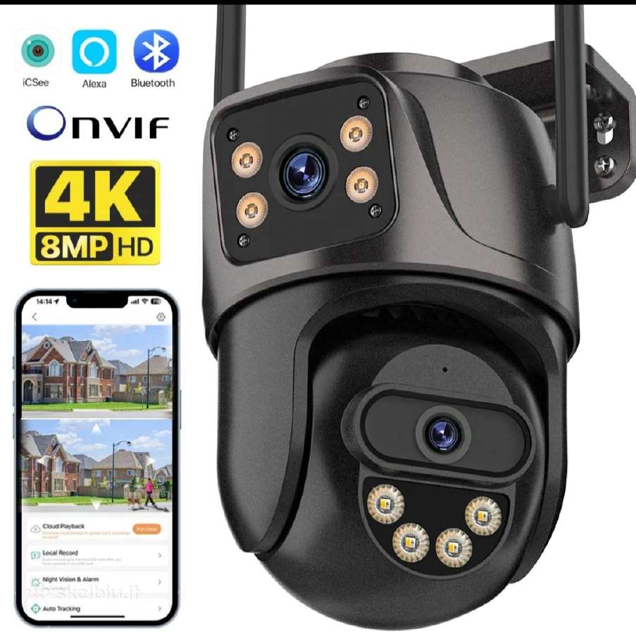 Beviele 8mp kupolinė WiFi ip lauko kamera,