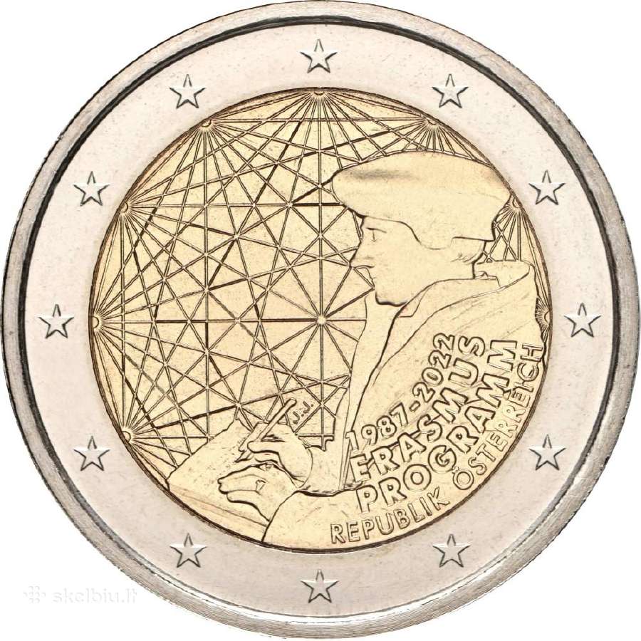 Austrijos proginės 2 eurų monetos (Unc) Atnaujinta - nuotraukos Nr. 3