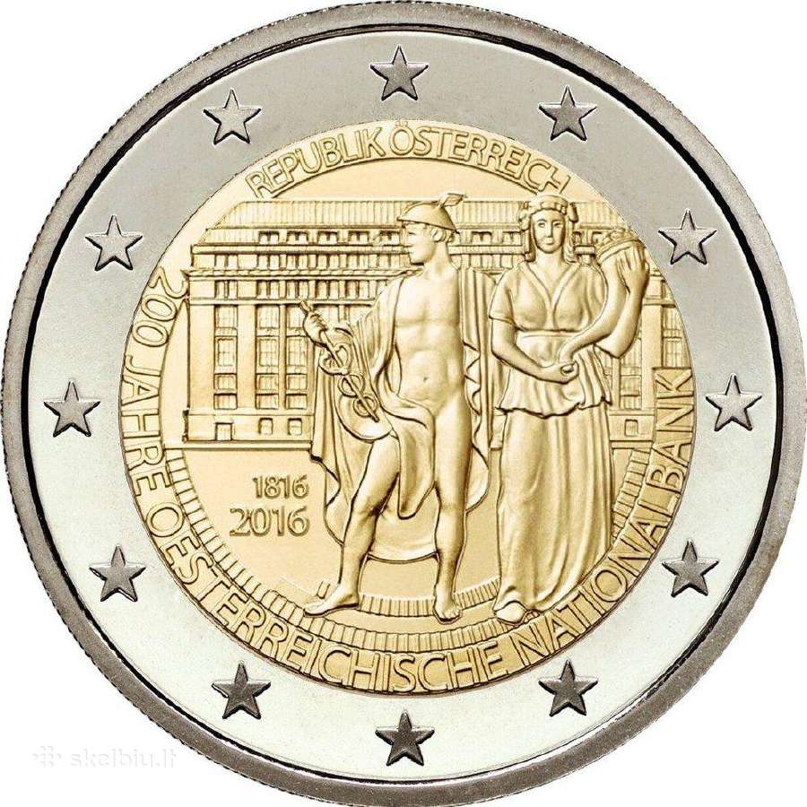 Austrijos proginės 2 eurų monetos (Unc) Atnaujinta - nuotraukos Nr. 4