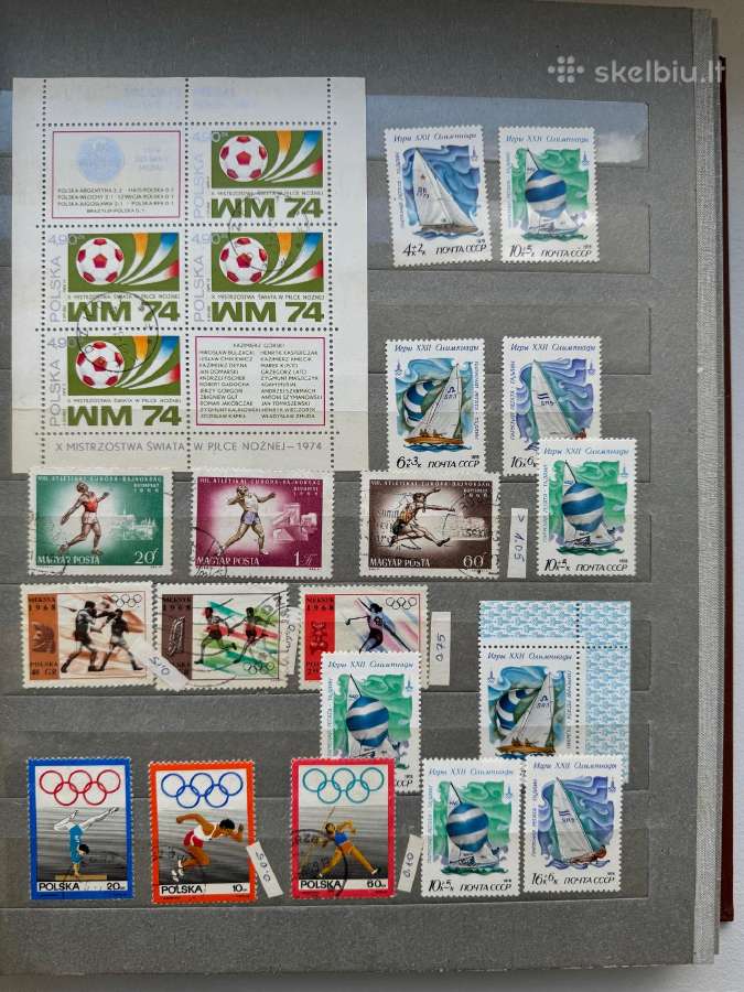 Pašto ženklų albumas Sporto ir kt Tema Nr15 - nuotraukos Nr. 4