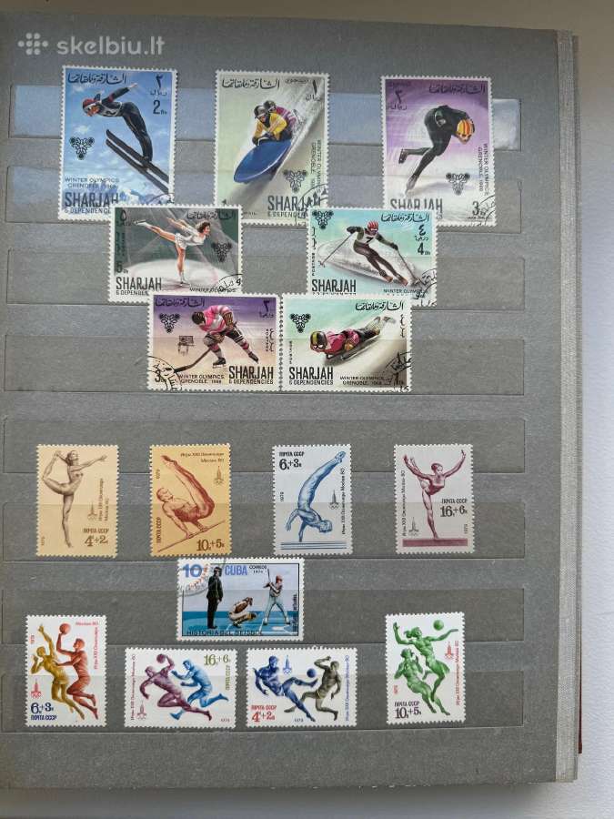 Pašto ženklų albumas Sporto ir kt Tema Nr15 - nuotraukos Nr. 26