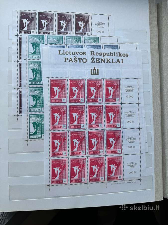 Pašto ženklų albumas Lietuviški pašto ženklai Nr16