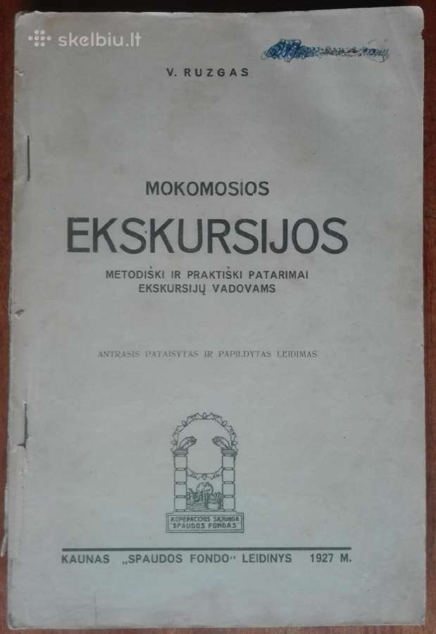 1865. Mokomosios Ekskursijos V. Ruzgas