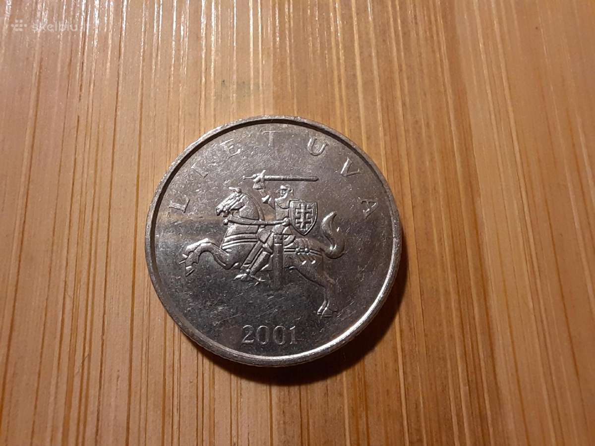 1 litas 2001 Lietuva - maža žvaigždė - retas - nuotraukos Nr. 2