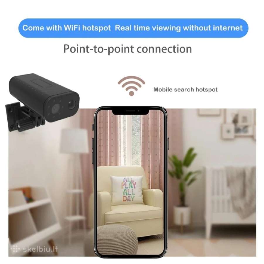 Vandeniui atspari WiFi Full HD mini kamera - nuotraukos Nr. 7