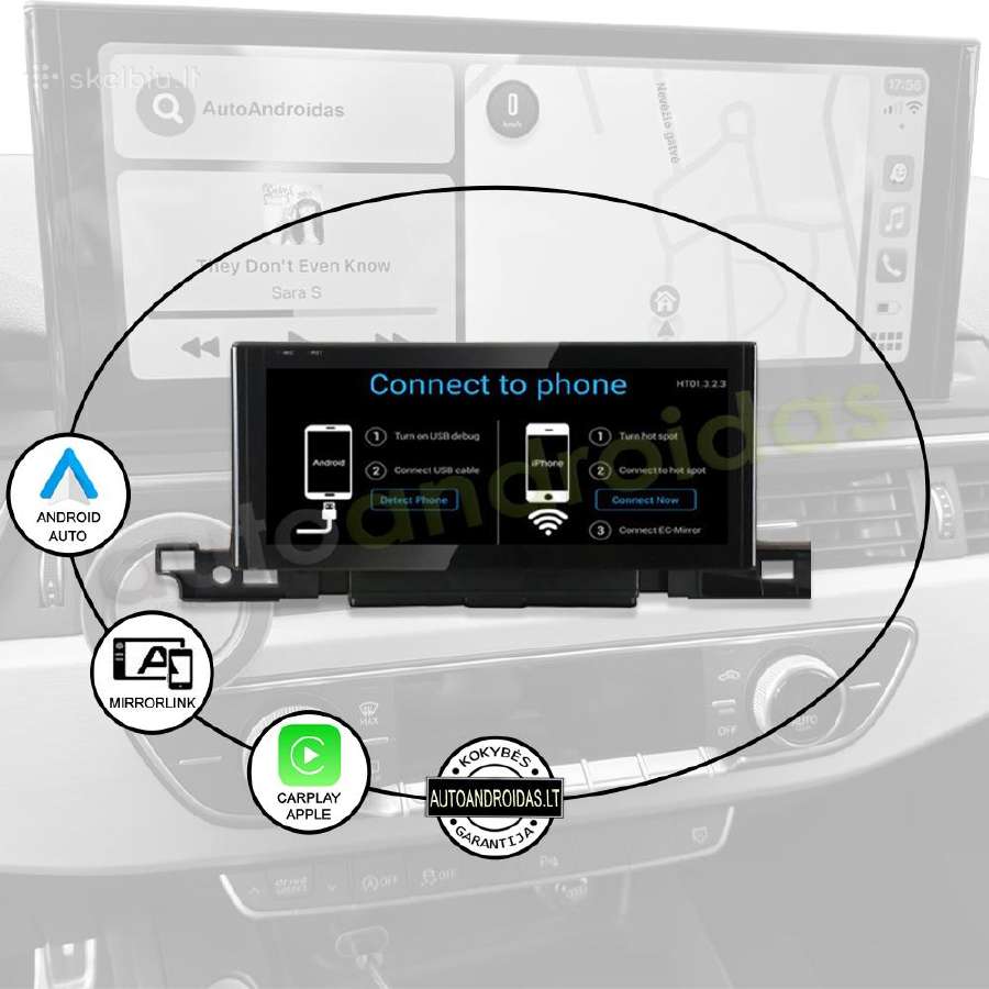 Audi A4 A5 Q5 B9 2016-2020 Android multimedia WiFi - nuotraukos Nr. 9