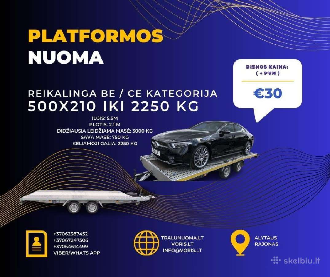 Platformu , traliuku ir priekabu Nuoma ! - nuotraukos Nr. 30