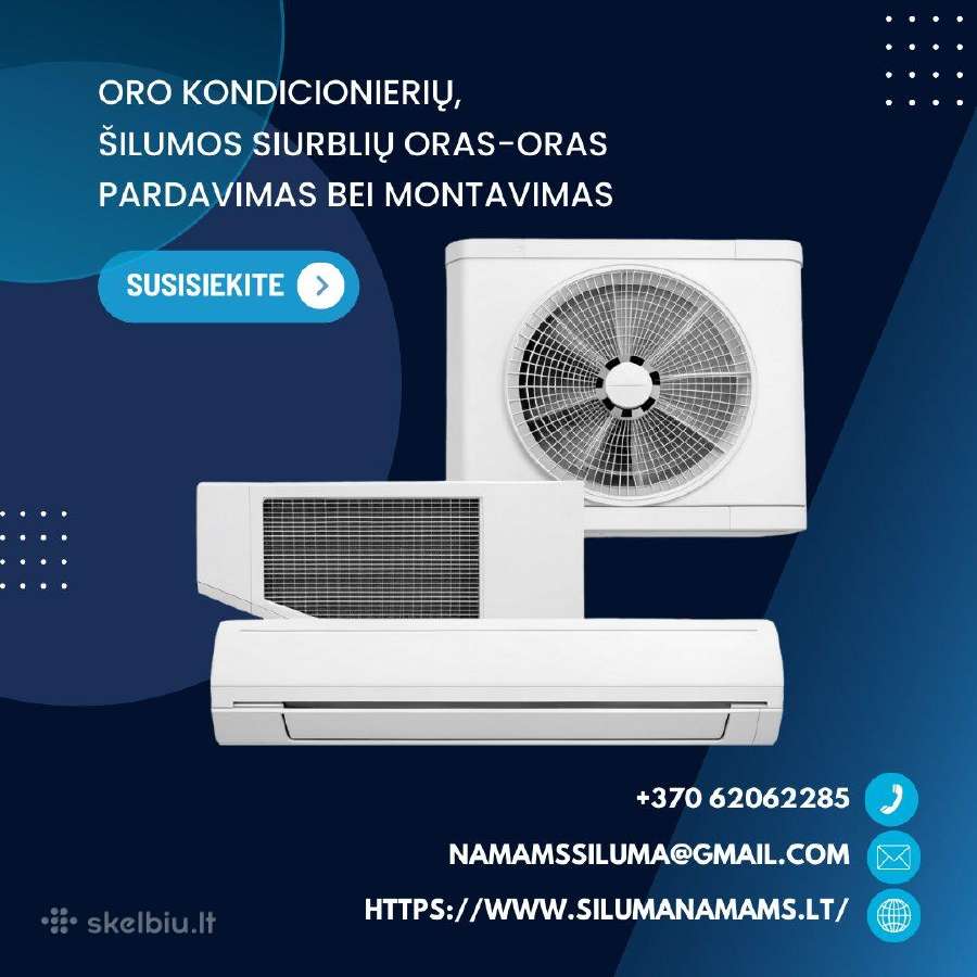 Oro kondicionieriai, oras-oras šilumos siurbliai. - nuotraukos Nr. 3