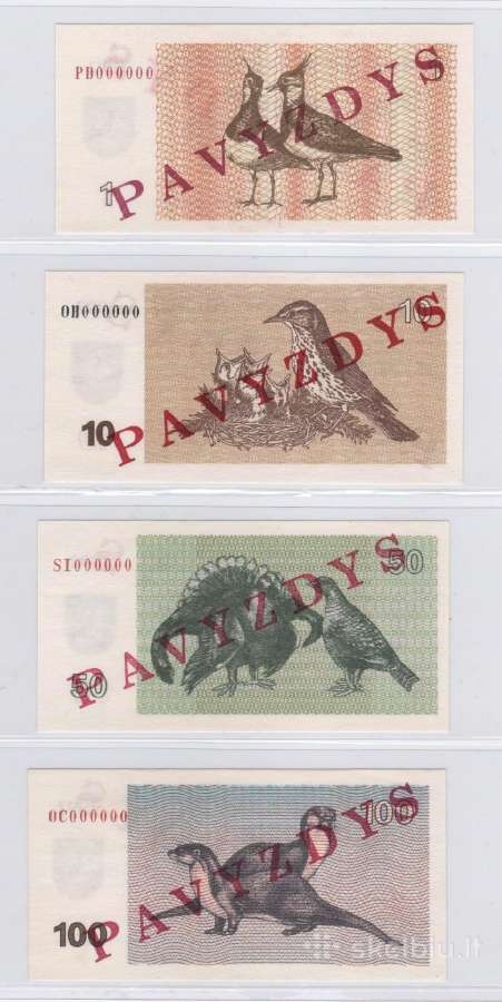 Lietuva 8 talonai 1992 1983 Pavyzdys Unc - nuotraukos Nr. 2