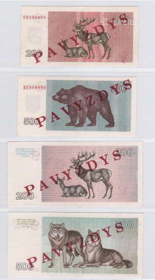 Lietuva 8 talonai 1992 1983 Pavyzdys Unc - nuotraukos Nr. 4