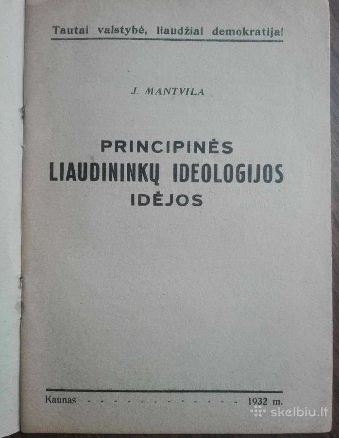 1877. Pricipinės Liaudininkų Ideologijos Idėjos - nuotraukos Nr. 2